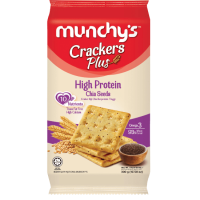 MUNCHY'S CRACKERS PLUS HIGH PROTEIN CHIA SEED 300G x 12