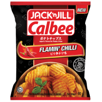 JACK N JILL CALBEE POTATO CHIPS FLAMIN' CHILI 60G x 36