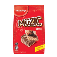 MUZIC CHOCOLATE WAFER BITES 90G x 24
