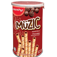 MUZIC WAFER ROLLS CHOCOLATE 85G x 36