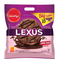 LEXUS COOKIES DARK CHOC 405gm x 12