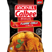 JACK N JILL CALBEE POTATO CHIPS FLAMIN' CHILI 170G x 12